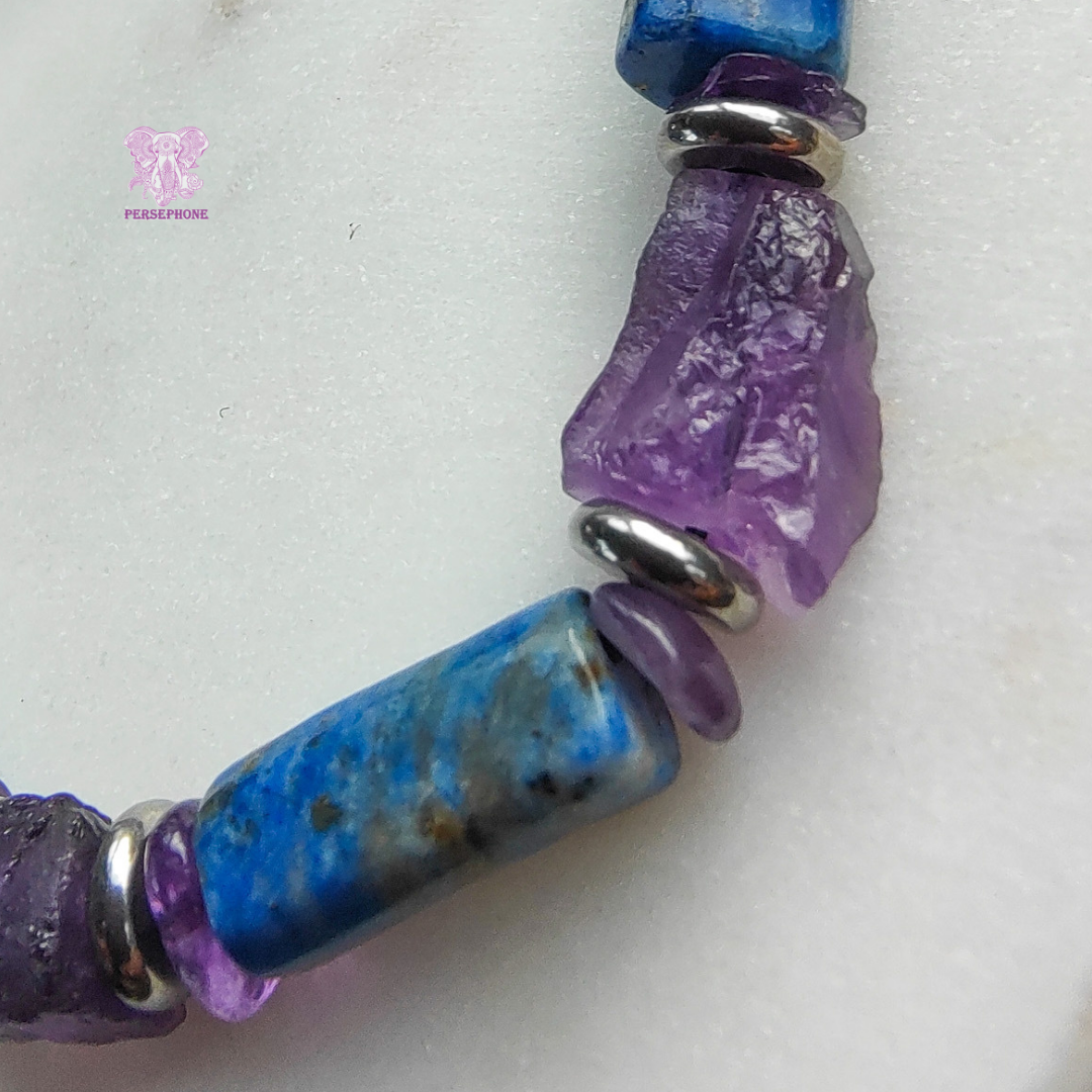 Andromeda: Lapis Lazuli and Amethyst