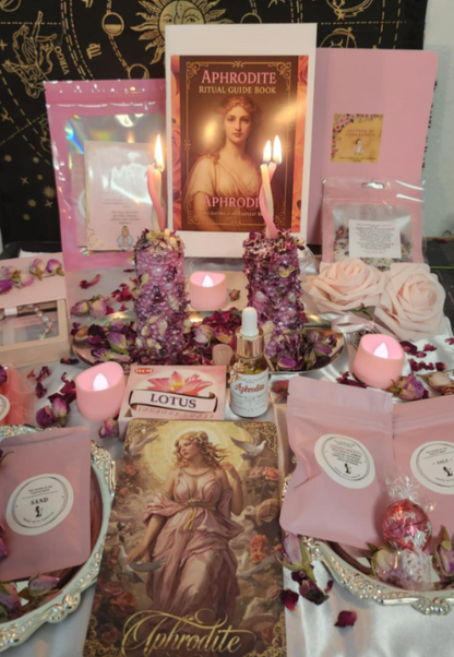 Aphrodite Devotional Ritual Box – Love, Beauty &amp; Divine Feminine Altar Kit