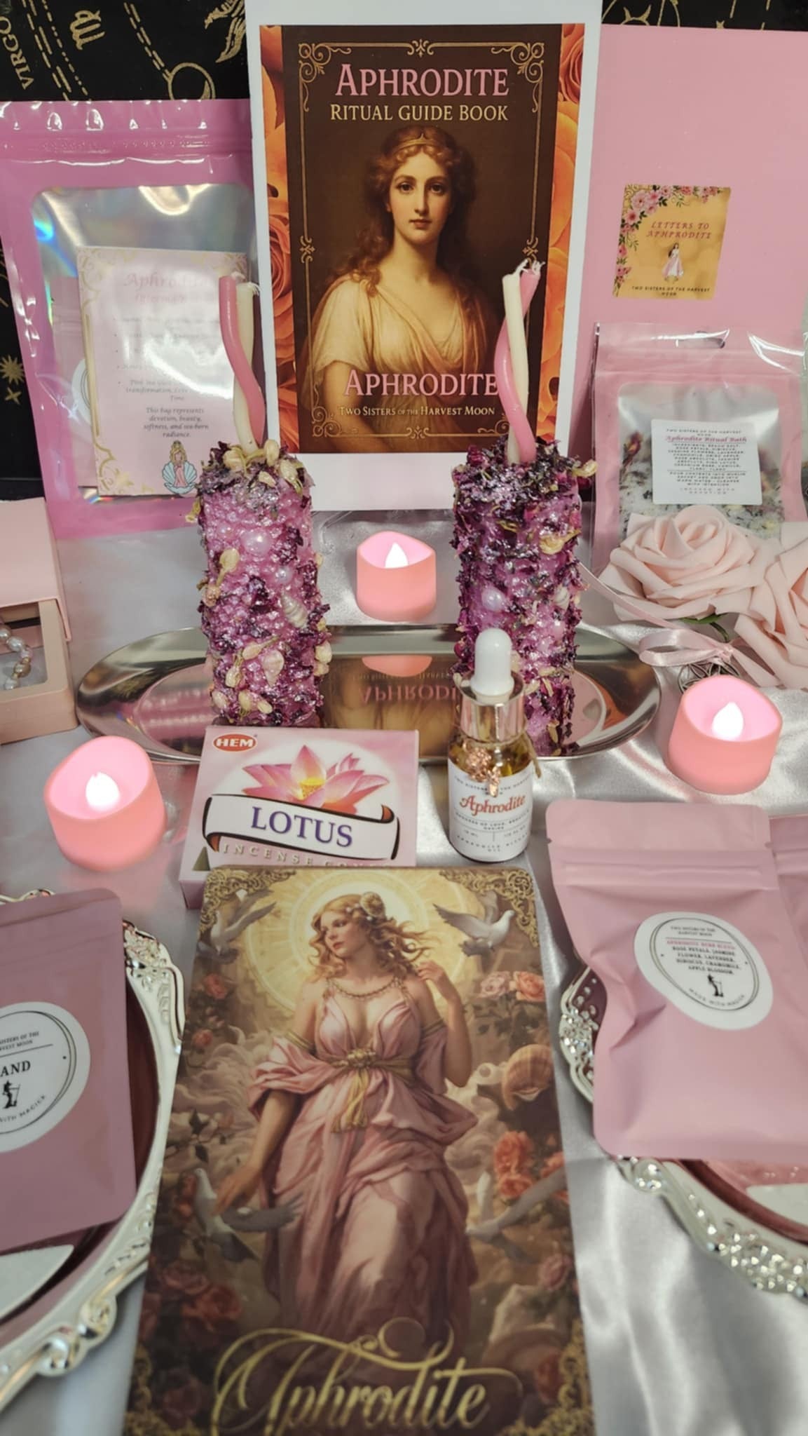 Aphrodite Devotional Ritual Box – Love, Beauty &amp; Divine Feminine Altar Kit