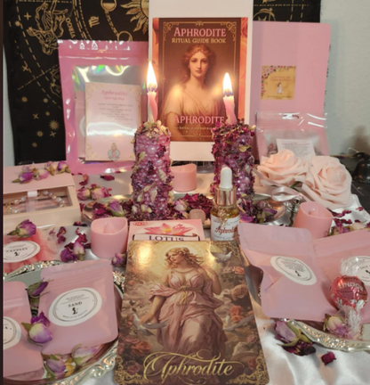 Aphrodite Devotional Ritual Box – Love, Beauty &amp; Divine Feminine Altar Kit
