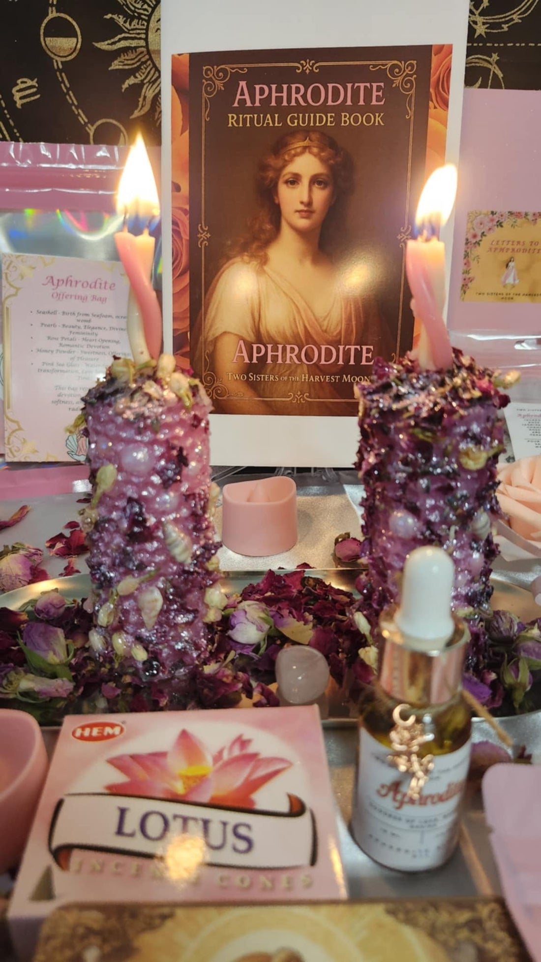 Aphrodite Devotional Ritual Box – Love, Beauty &amp; Divine Feminine Altar Kit