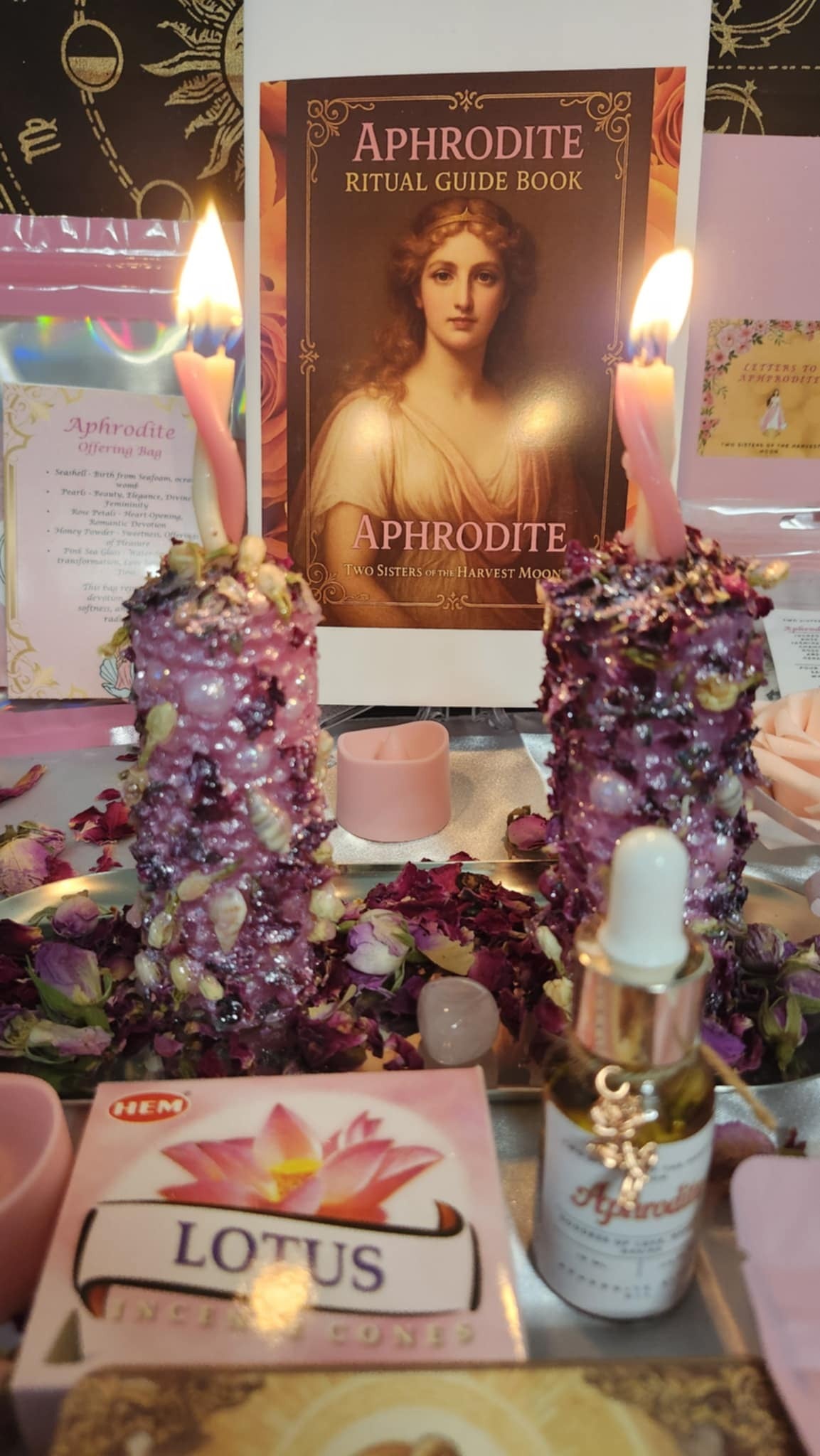 Aphrodite Devotional Ritual Box – Love, Beauty &amp; Divine Feminine Altar Kit