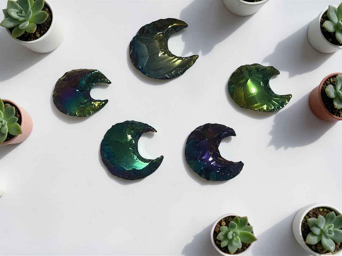 Aura Angel Titanium crescent moon