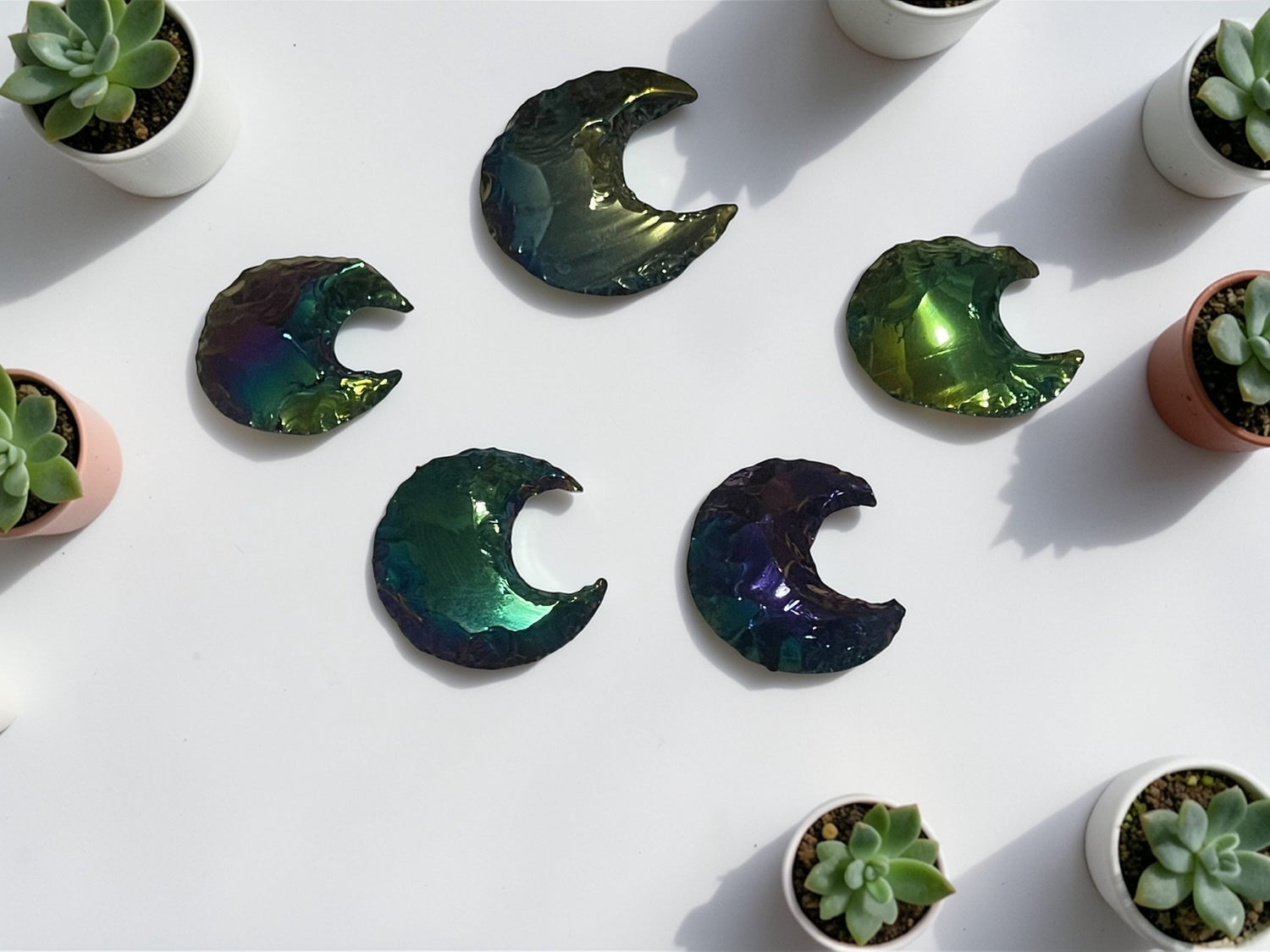 Aura Angel Titanium crescent moon