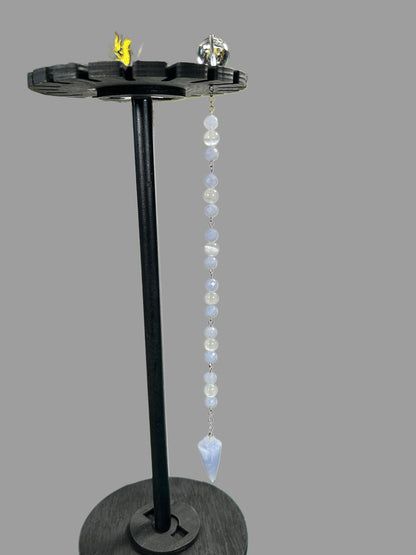 Medium Blue Lace Agate Pendulum w/ Selenite