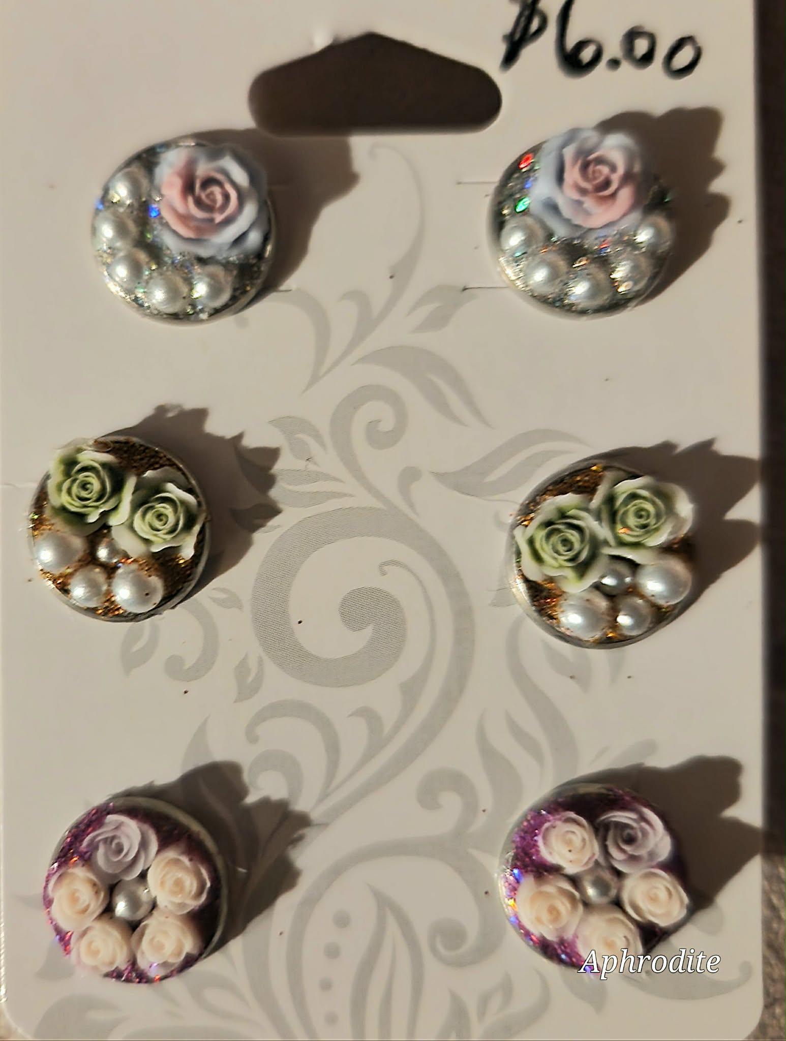 floral post/stud earrings
