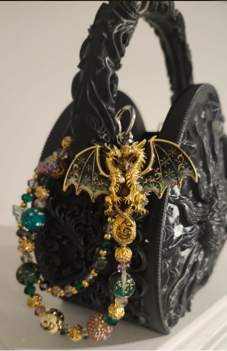 Handbag &amp; Purse Chain - Dragon Green &amp; Black