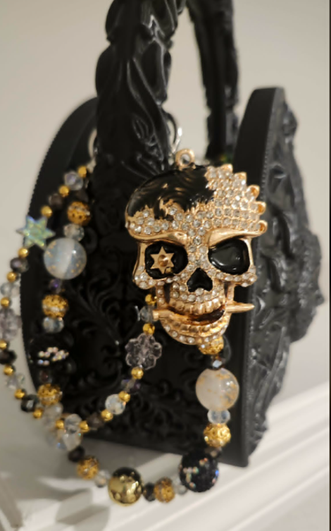 Handbag &amp; Purse Chain - Golden Skull