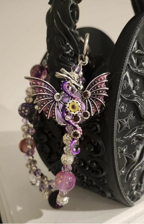 Handbag &amp; Purse Chain - Purple Dragon