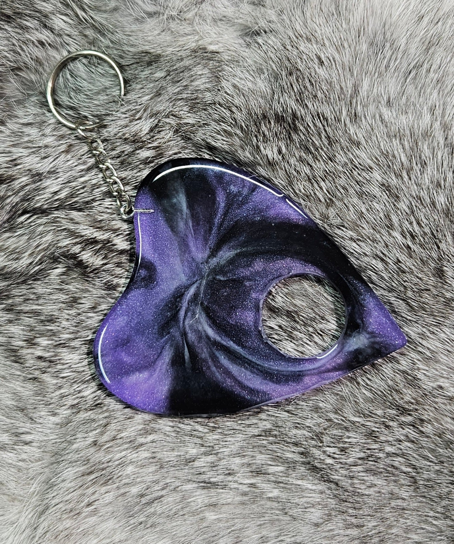 Smokey Purple Planchet Key Chain (large)