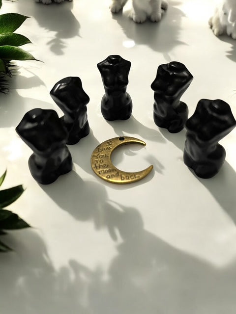 Black Obsidian Mini Goddess Crystal Carving