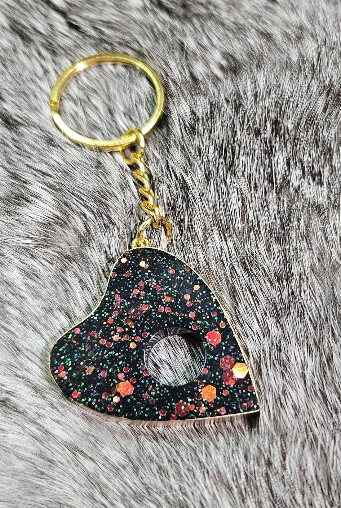 Black &amp; Copper/Gold Planchet Key Chain