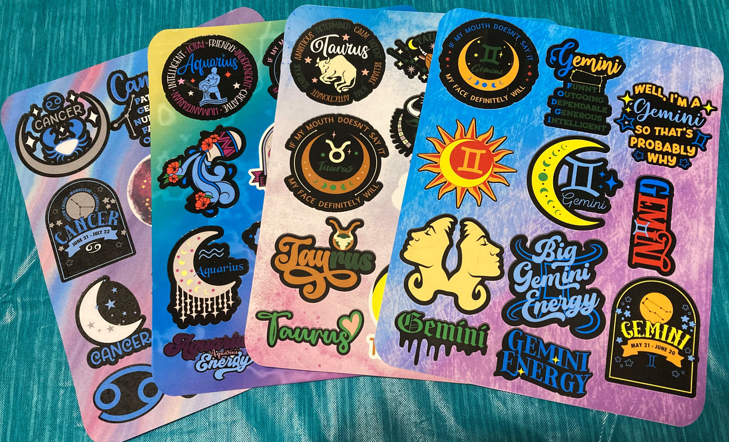Handmade Astrological Sticker Packs