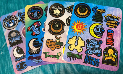 Handmade Astrological Sticker Packs