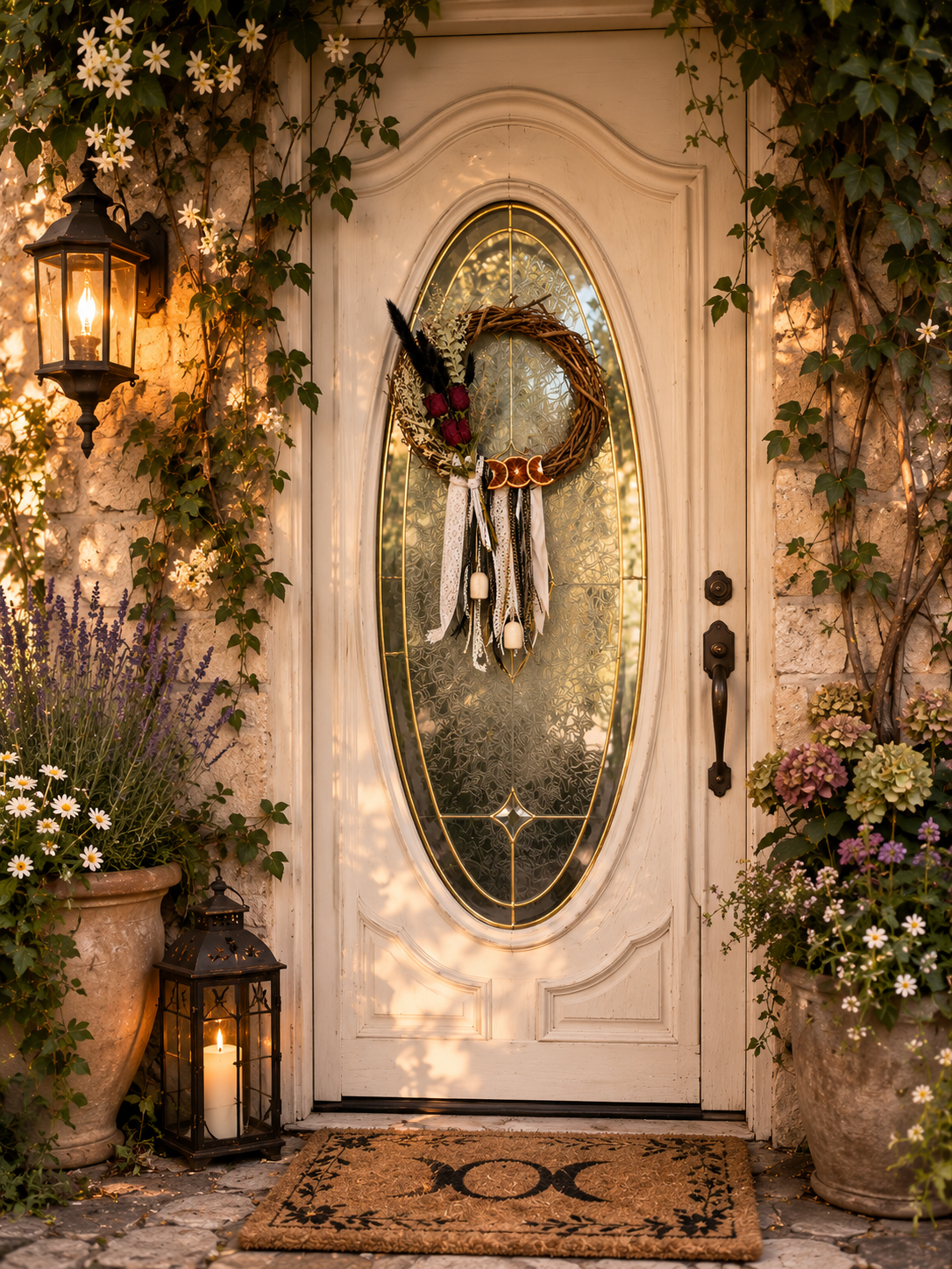 Witch Bells for Door | Handmade Cottagecore Wreath | Rustic Gothic | Boho Decor | Wall Decor