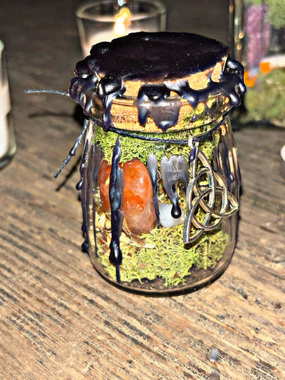 Samhain witch jars