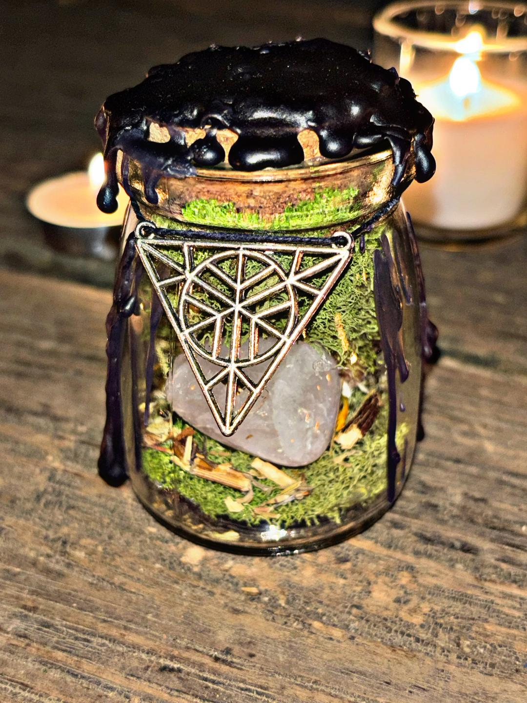 Samhain witch jars