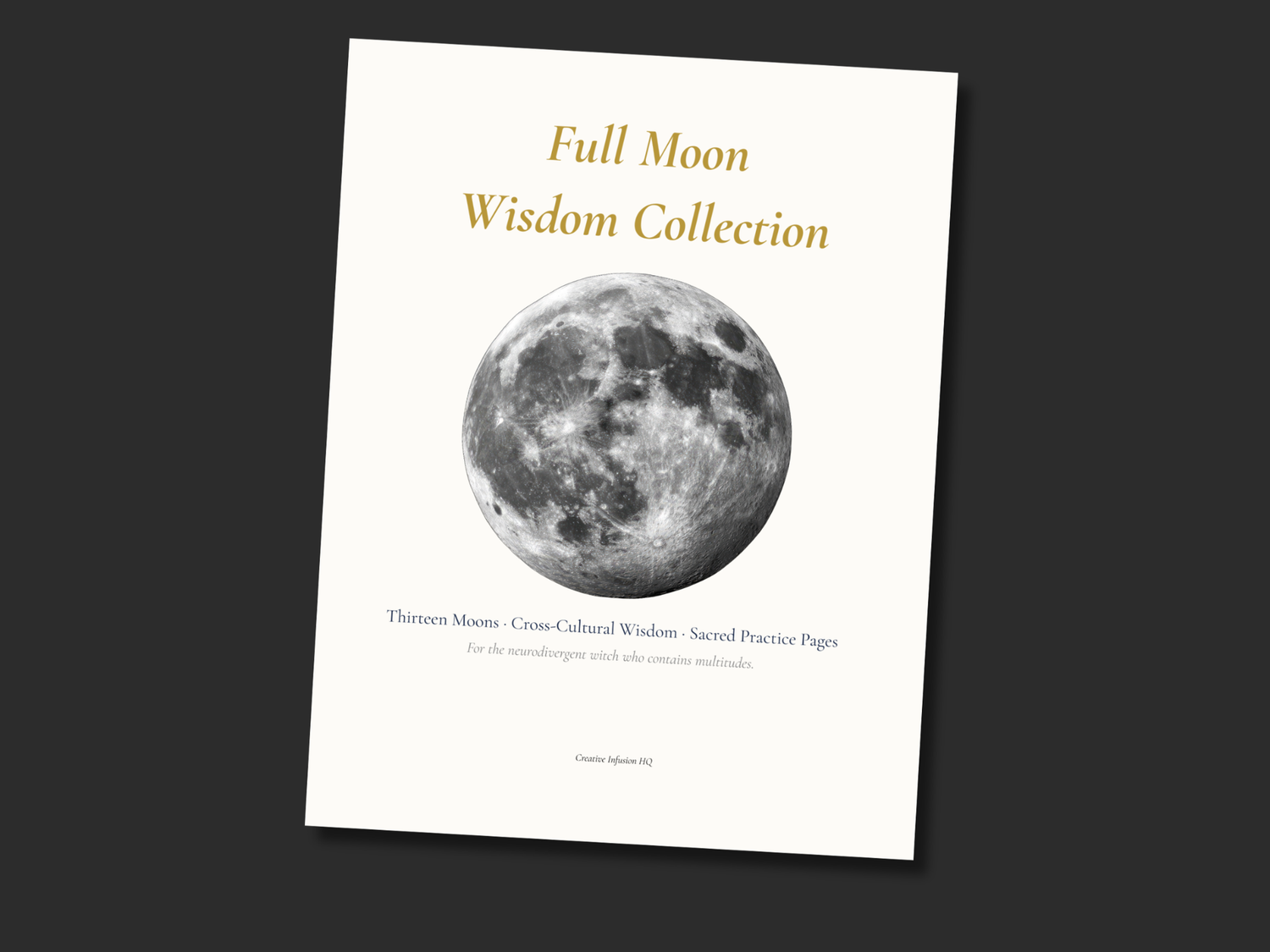 Full Moon Wisdom Collection — Printable Moon Journal &amp; Reference Pages for Lunar Practice