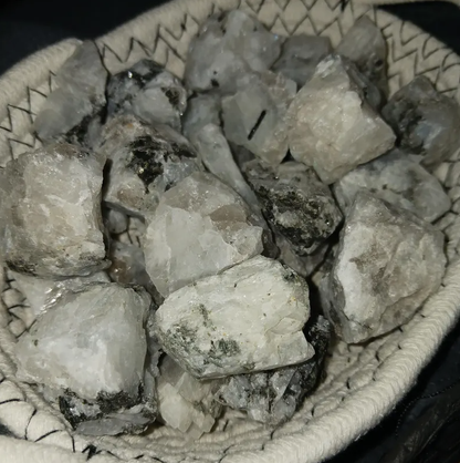 Raw Rainbow Moonstone Crystal, B Grade