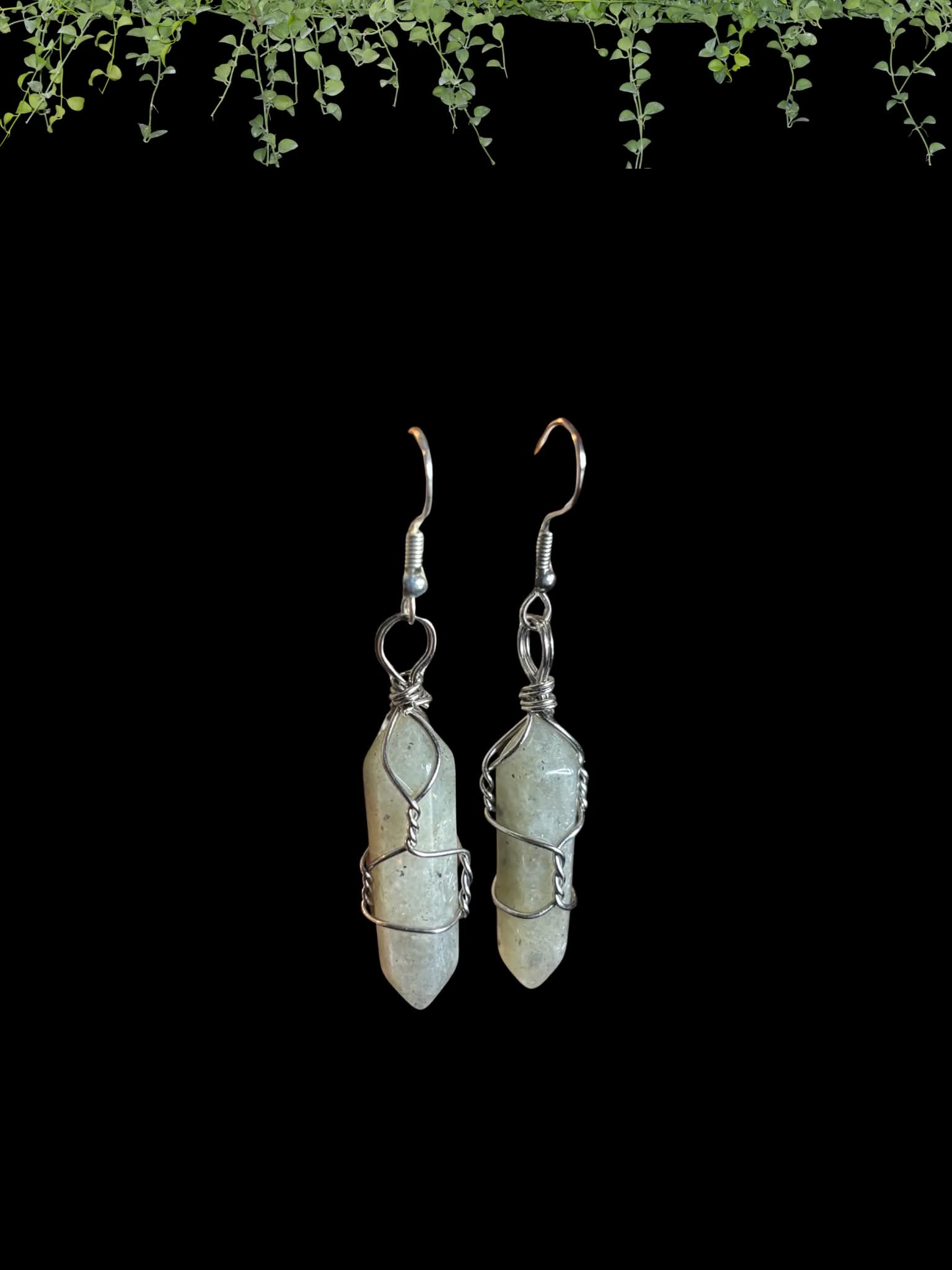 Labradorite Crystal Wired Earrings