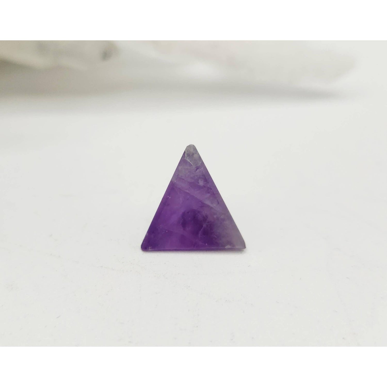 Amethyst 7-Piece Sacred Geometry Crystal Set with Wooden Grid &amp; Velvet Bag