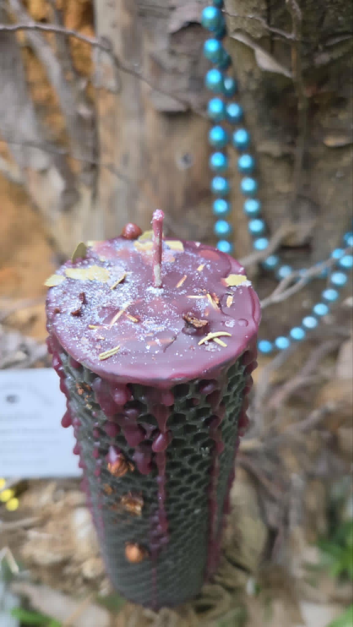 Deadbolt Seidr Beeswax Spell Candle - A Flame for Locking Out Harm and Securing What Must Remain Protected