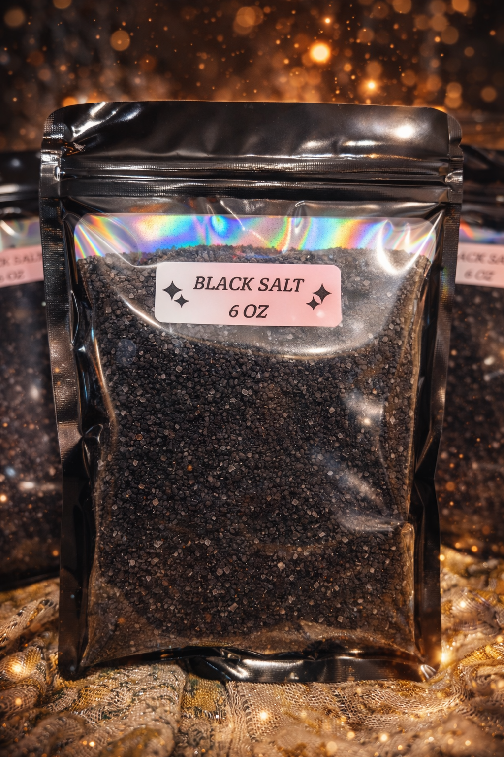 Handcrafted Black Salt- 6 ounce bag