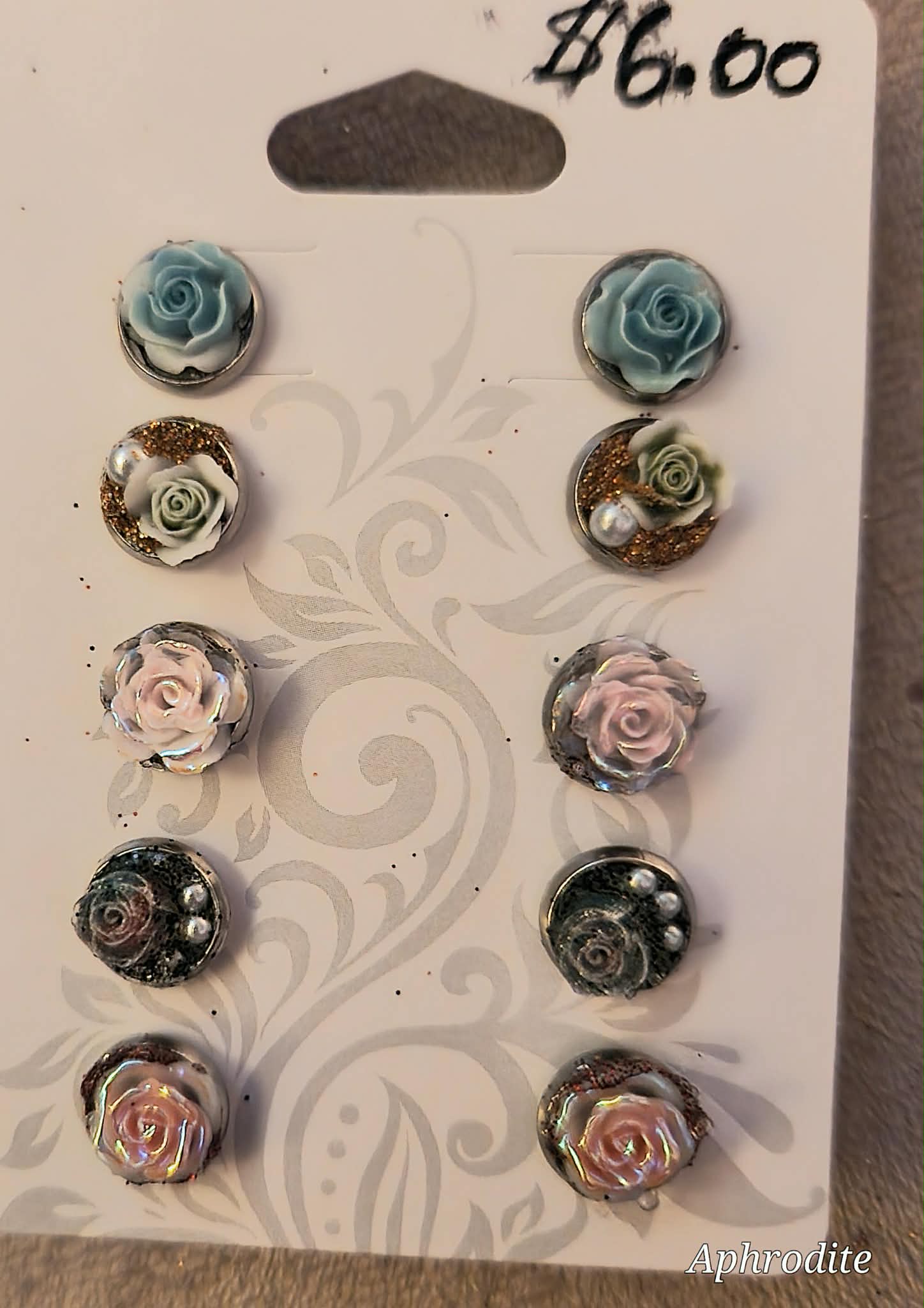 floral post/stud earrings