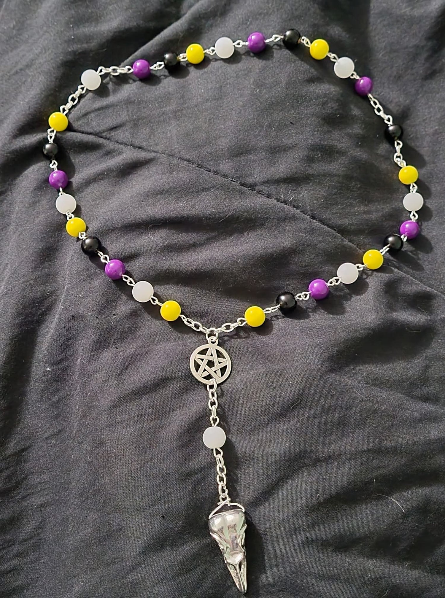 Non Binary Pride Pagan Rosary