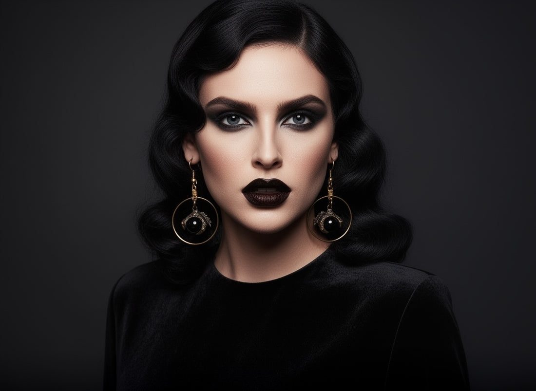 Dragon claw hoop earrings