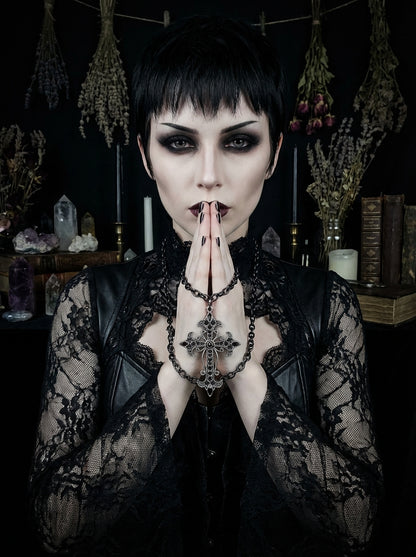 Gothic Black and silver cross