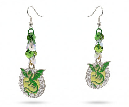 Enchanted Dragon Charm &amp; Earring Set