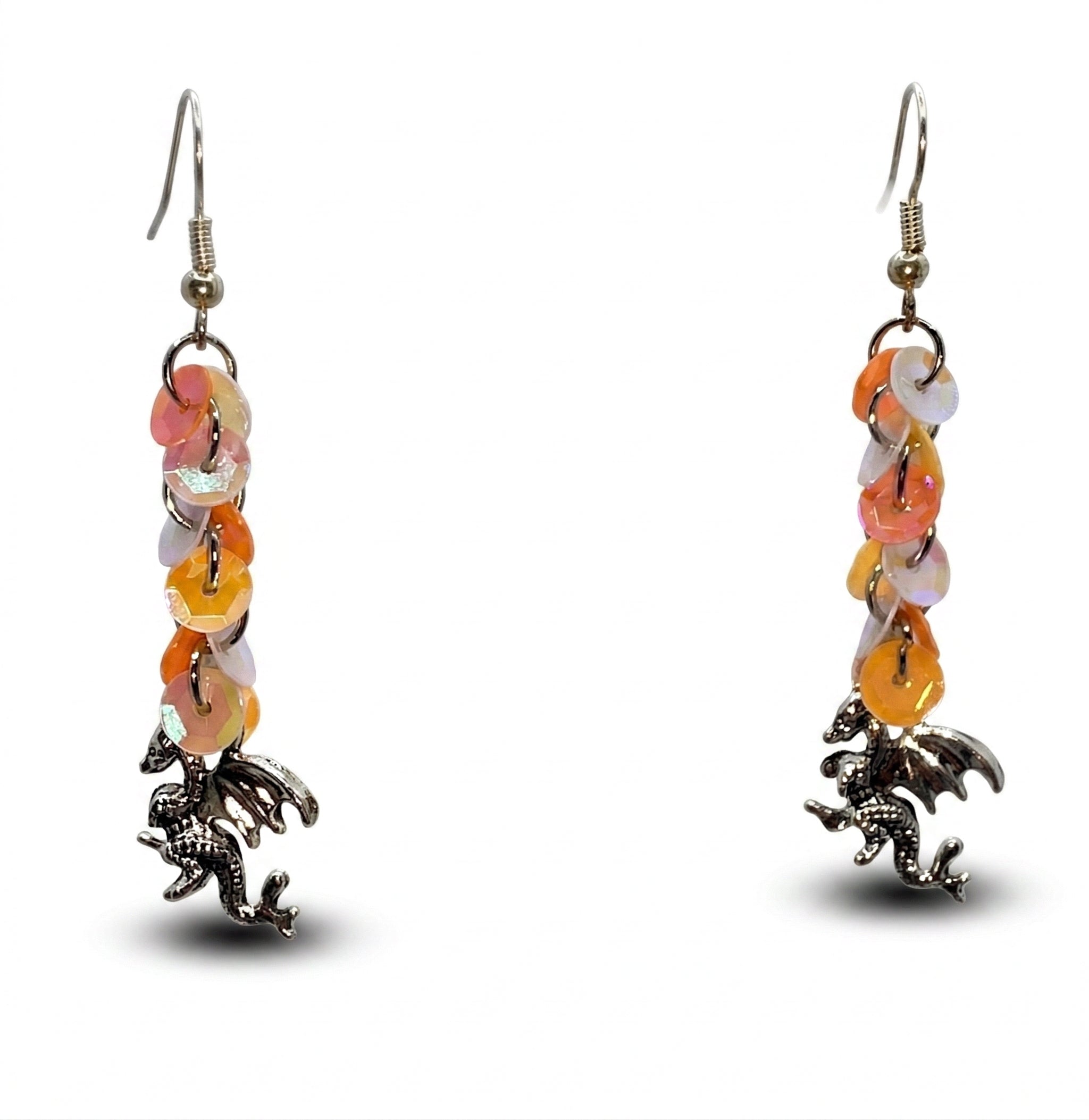 Gleaming Dragon Sequin Earrings