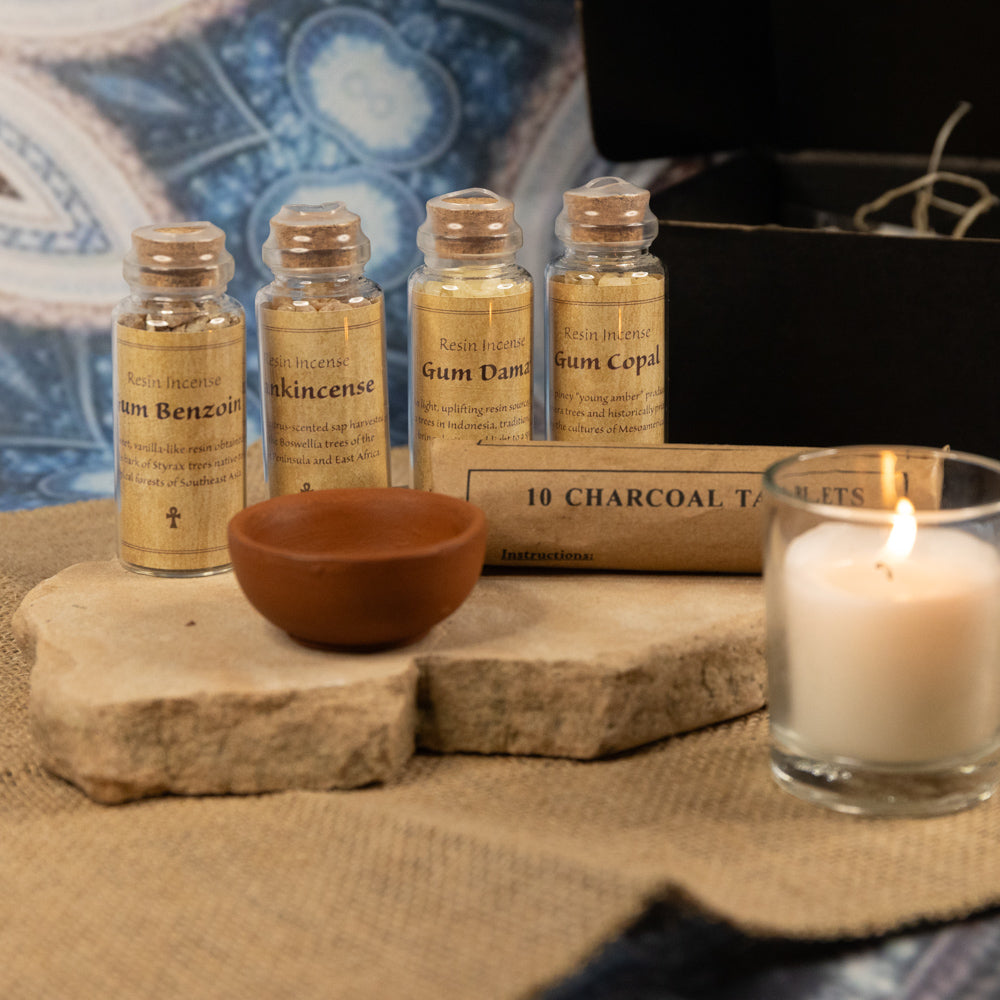 Fire and Focus — Meditation &amp; Sample Resin Incense Gift Set