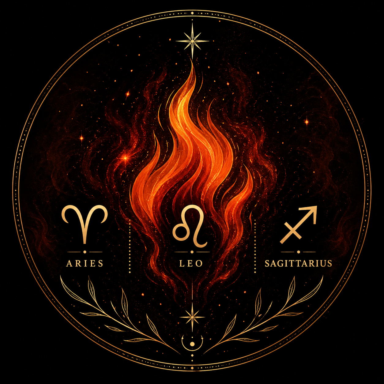Fire Signs – Zodiac Spell Oils 🔥 Aries • Leo • Sagittarius 🔥