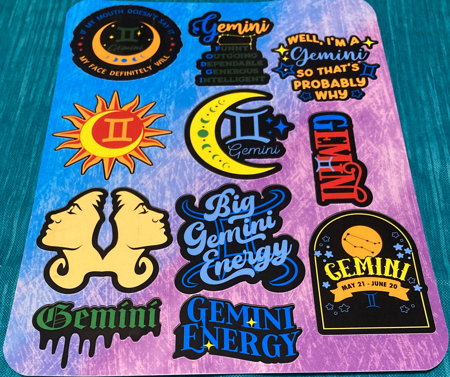 Handmade Astrological Sticker Packs