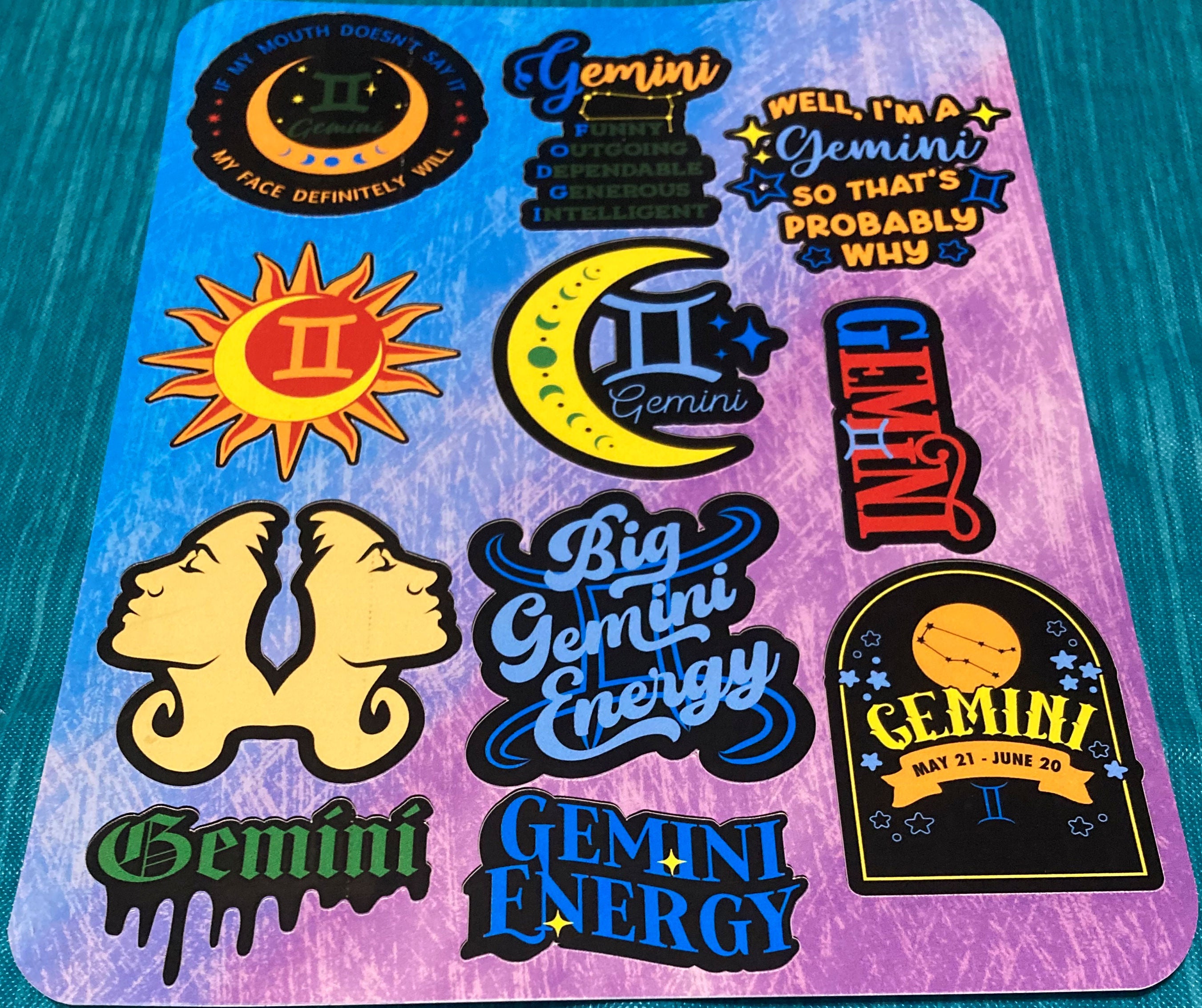 Handmade Astrological Sticker Packs