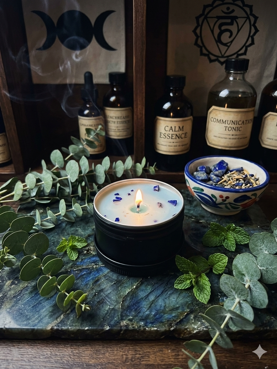 Blue Intention Candle