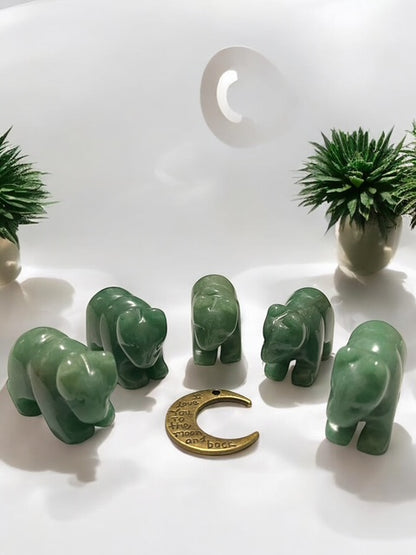 Green Aventurine Bear Carving Crystal