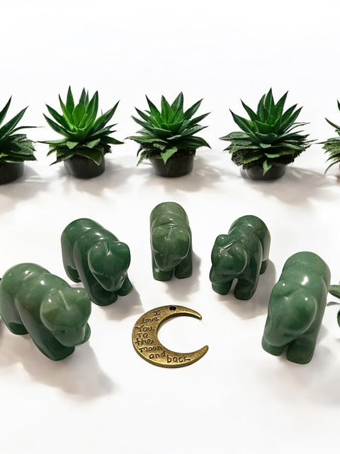 Green Aventurine Bear Carving Crystal