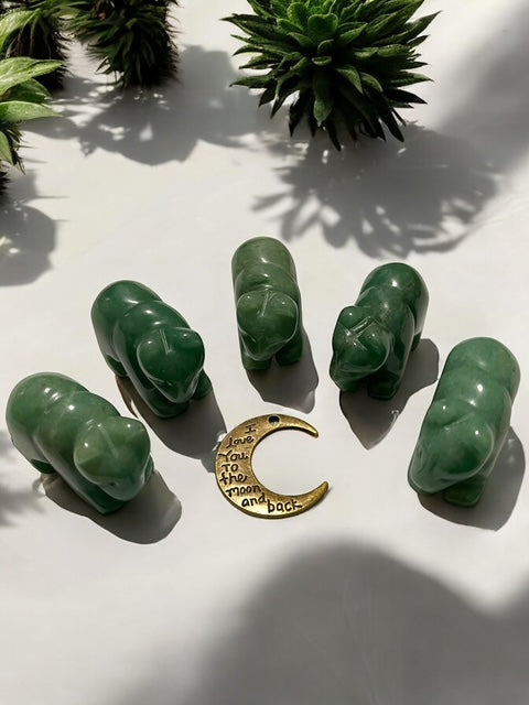 Green Aventurine Bear Carving Crystal