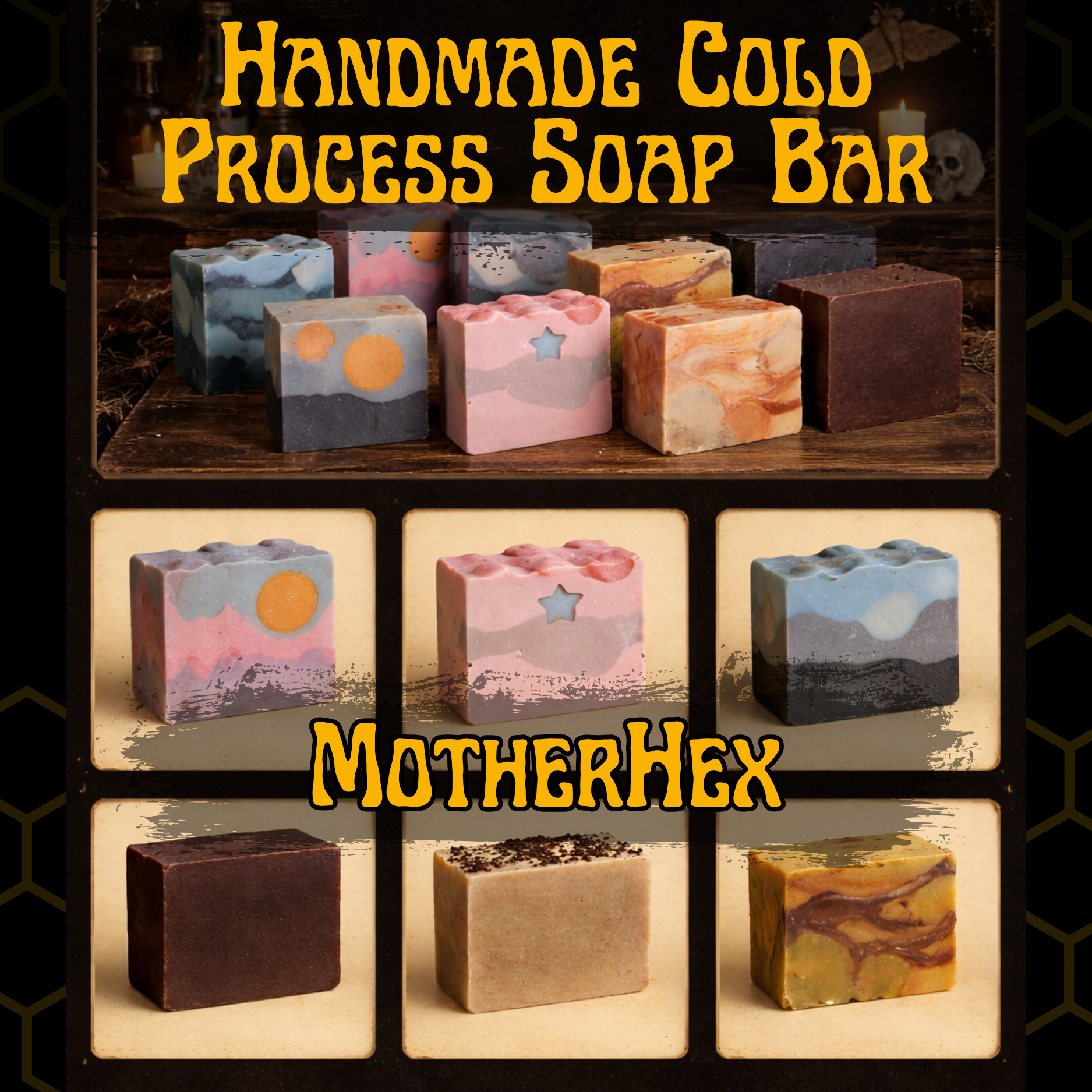 Hand‑Poured Cold Process Soap Bar