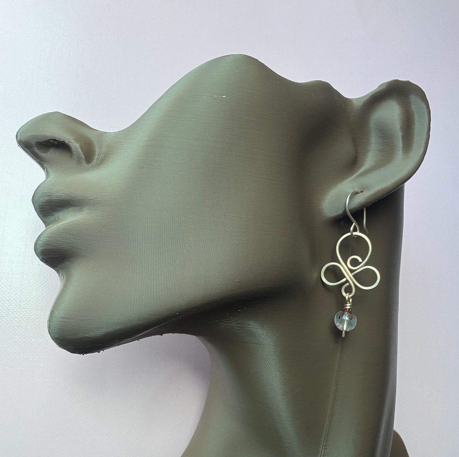 Gold wire wrapped earrings with Herkimer Diamonds