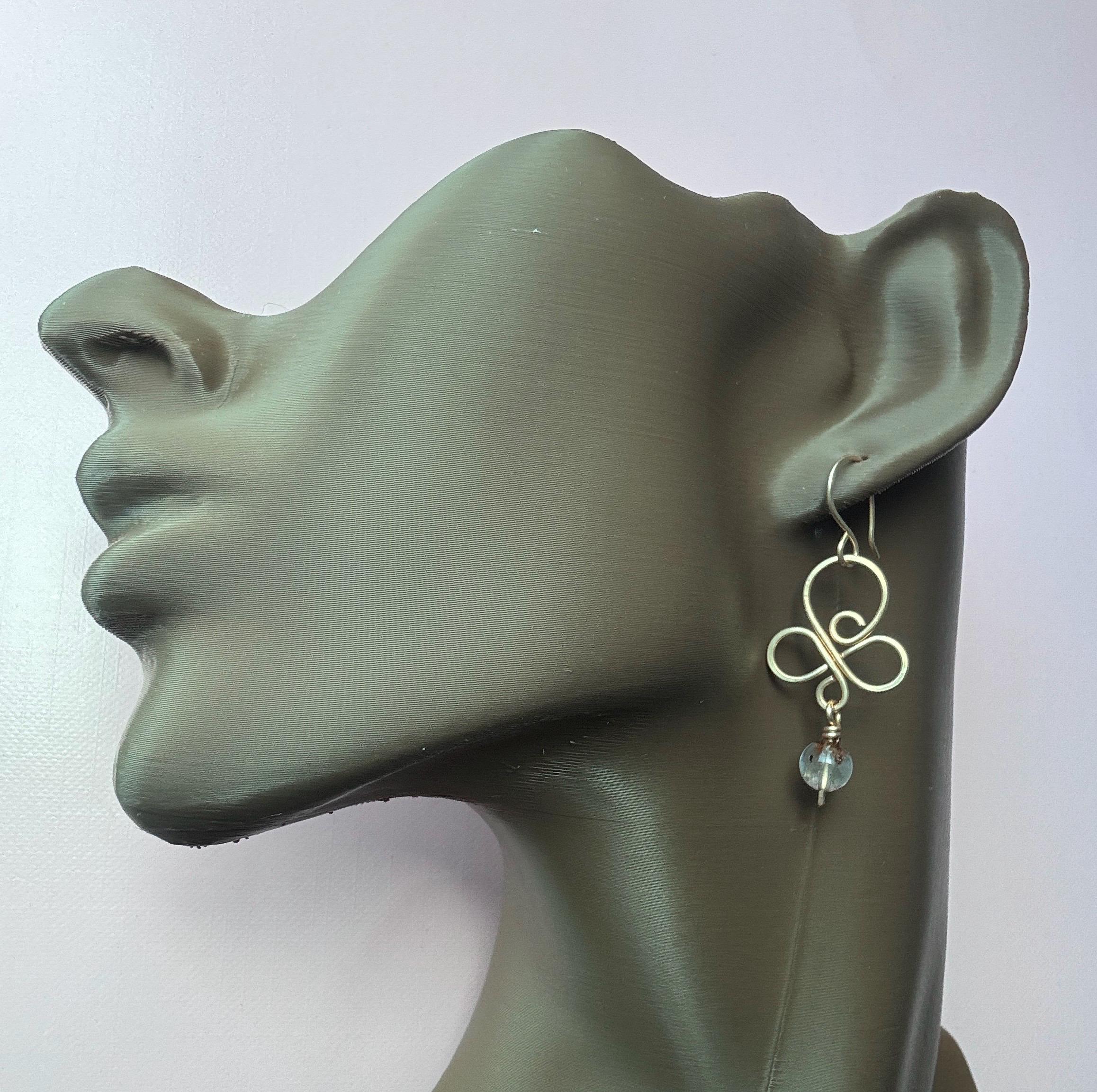 Gold wire wrapped earrings with Herkimer Diamonds