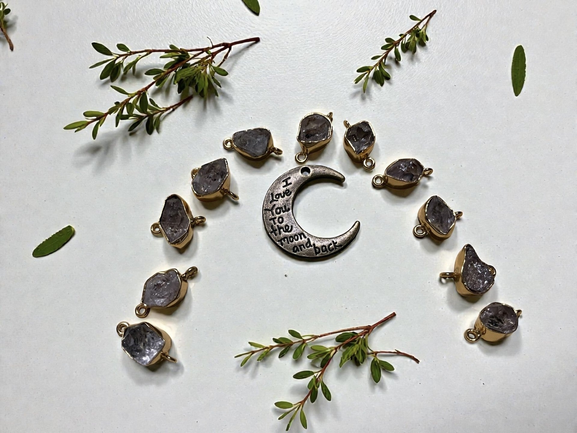 Herkimer Diamond necklace pieces