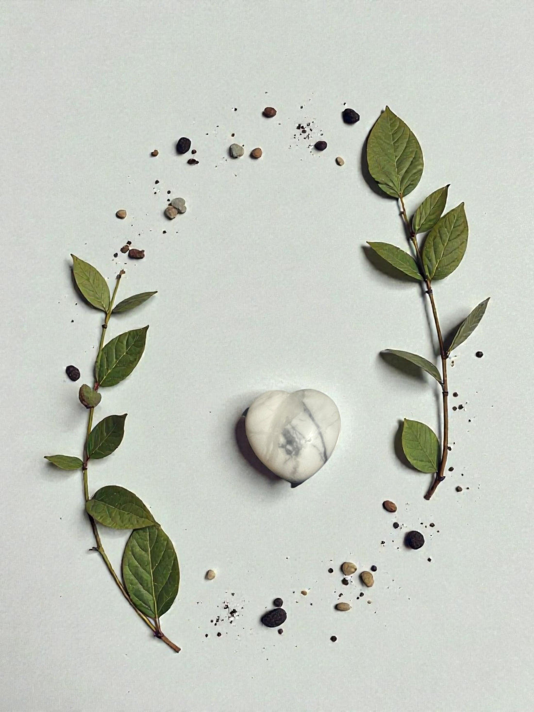 Howlite Heart Carving