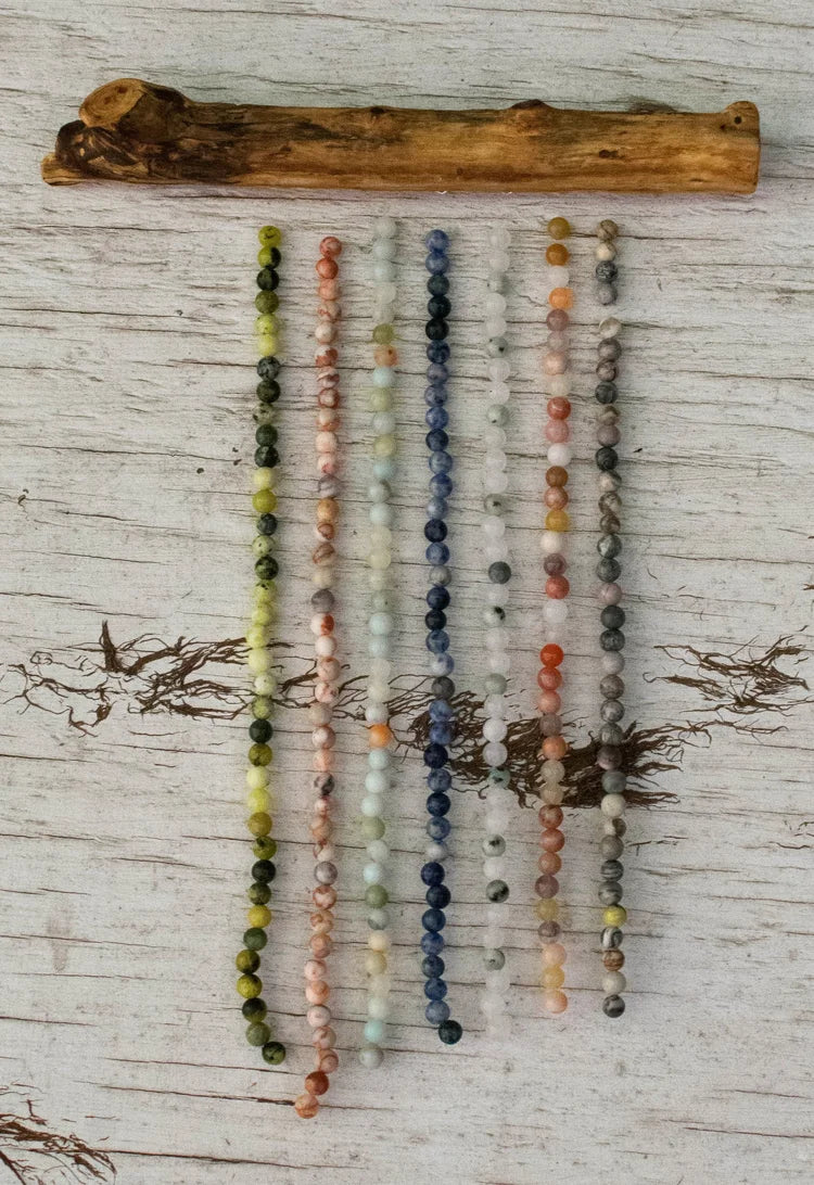 Foraged Wood Crystal Suncatcher | Handmade 7 Strand Lightcatcher