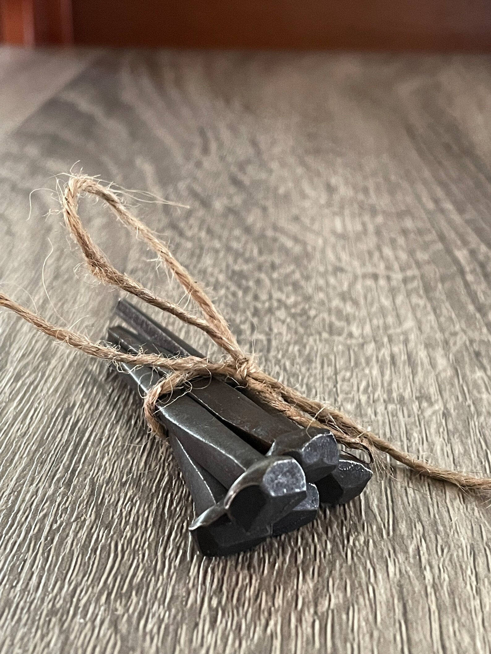 Coffin Nails Rustic Iron Rose head