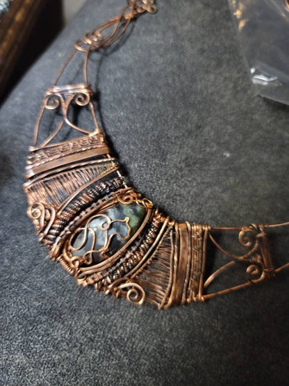 Cat necklace, cat lovers,new age wiccan gift, woman girl gift, riual necklace pagan, trendy boho necklace, spiritual gift, sister gift
