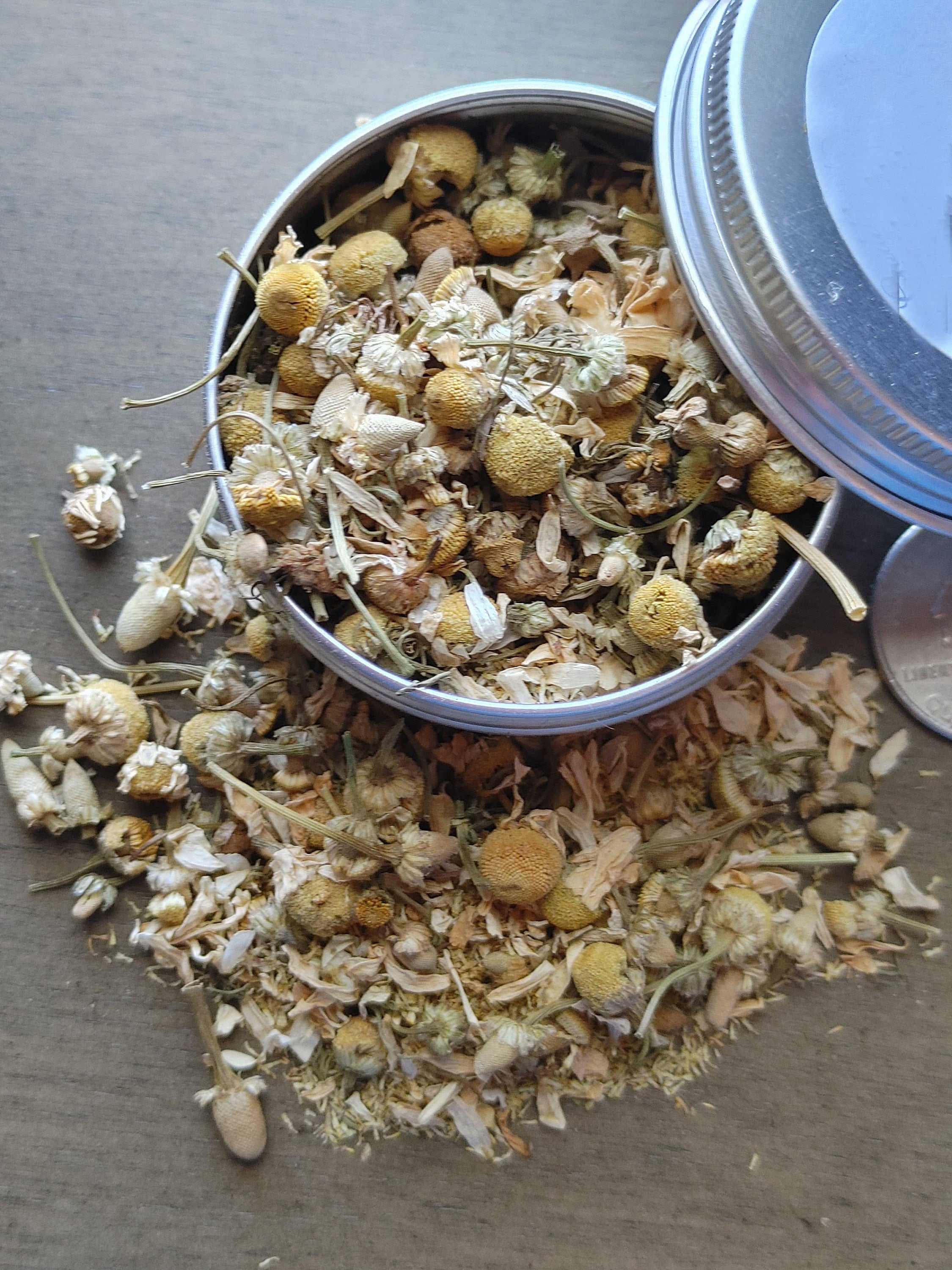Chamomile Herb, Grounding, Sleep, Meditation, Warding, Gambling Luck, Attract Love, Good Fortune, Relaxation  (1 oz)